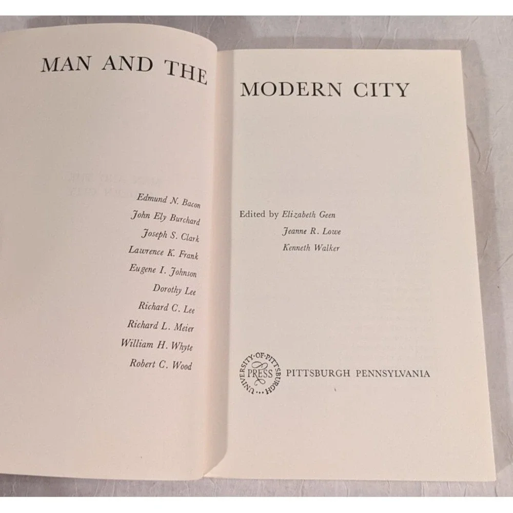60s Man And The Modern City Essays University of Pittsburgh Urban Press Vtg 1966